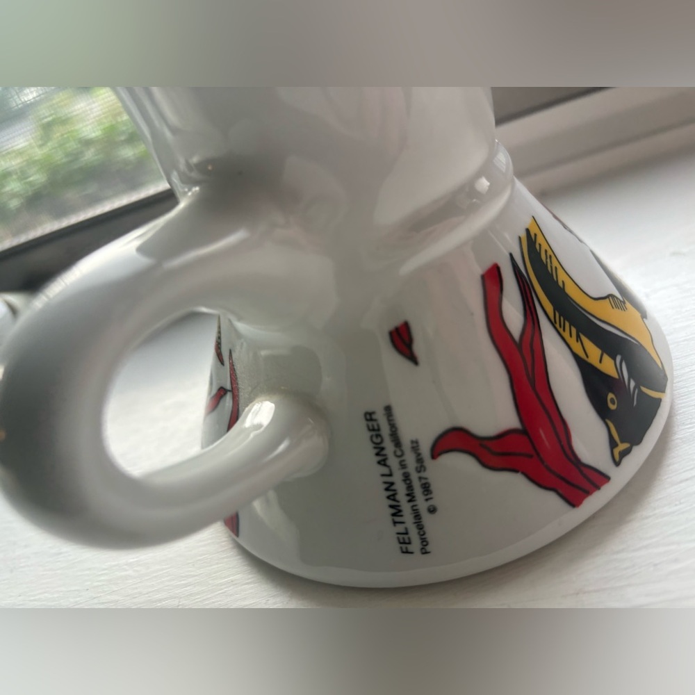 Feltman Langer porcelain mug: Angel fish (vintage 1987)